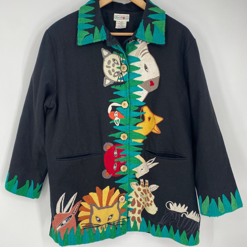 Patchington Jacket Women’s Medium Embroidered Saf… - image 1